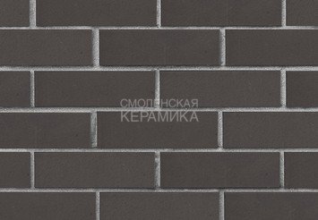 Кирпич лицевой полнотелый ЛСР Графитовый гладкий, 1НФ (с тех. пустотами)
