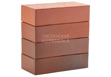 Кирпич лицевой полнотелый ЛСР Красный флэш гладкий, 1НФ