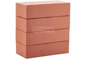 Кирпич лицевой полнотелый ЛСР Красный гладкий, 1НФ