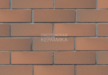Кирпич лицевой полнотелый ЛСР Светло-коричневый флэш гладкий, 1НФ (с тех. пустотами)