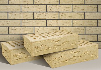Кирпич лицевой ТЕРЕКС 1НФ, Слоновая кость рустик
