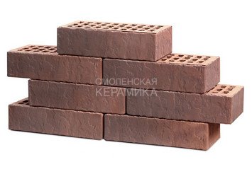 Кирпич лицевой Воротынский КЗ, Бронза Терра Флеш 1НФ