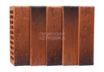 Кирпич лицевой Воротынский КЗ, Красный Флеш Руст 1НФ