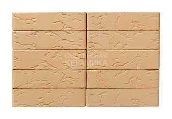 Кирпич облицовочный керамический ЖКЗ Соломенный Рустик 1НФ