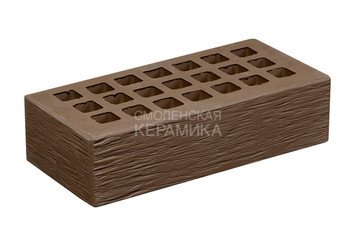 Кирпич облицовочный керамический ЖКЗ Темно-коричневый Бархан 1НФ