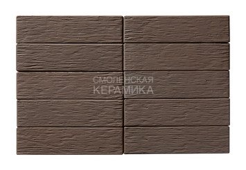 Кирпич облицовочный керамический ЖКЗ Темно-коричневый Бархан 1НФ