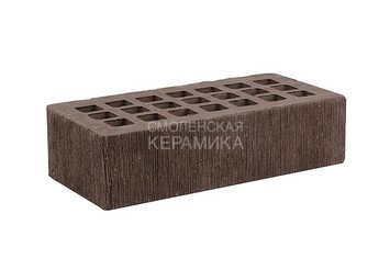 Кирпич облицовочный керамический ЖКЗ Темно-коричневый Бархат 1НФ