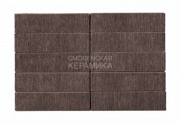 Кирпич облицовочный керамический ЖКЗ Темно-коричневый Бархат 1НФ