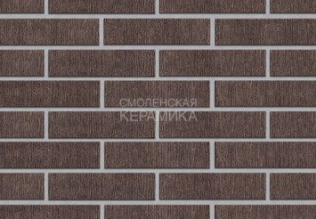 Кирпич облицовочный керамический ЖКЗ Темно-коричневый Бархат 1НФ