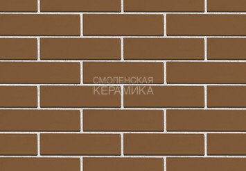 Кирпич облицовочный керамический ЖКЗ Темно-коричневый гладкий 0,5НФ