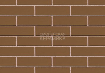 Кирпич облицовочный керамический ЖКЗ Темно-коричневый Гладкий 0,7НФ