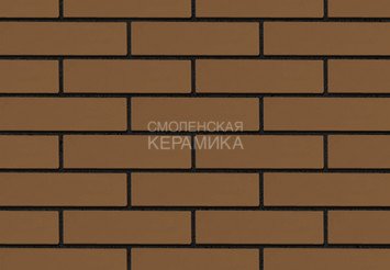 Кирпич облицовочный керамический ЖКЗ Темно-коричневый Гладкий 0,7НФ