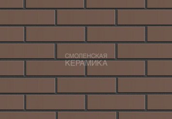 Кирпич облицовочный керамический ЖКЗ Темно-коричневый Гладкий 1НФ