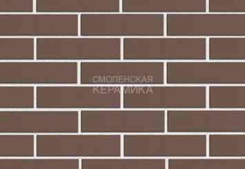 Кирпич облицовочный керамический ЖКЗ Темно-коричневый Гладкий 1НФ