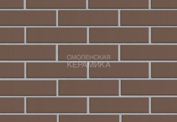 Кирпич облицовочный керамический ЖКЗ Темно-коричневый Гладкий 1НФ