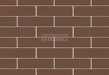 Кирпич облицовочный керамический ЖКЗ Темно-коричневый Пена 1НФ