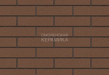 Кирпич облицовочный керамический ЖКЗ Темно-коричневый Пена 1НФ