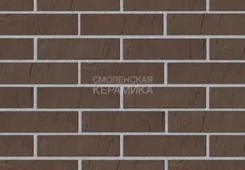 Кирпич облицовочный керамический ЖКЗ Темно-коричневый Скала 1НФ