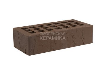 Кирпич облицовочный керамический ЖКЗ Темно-коричневый Скала 1НФ