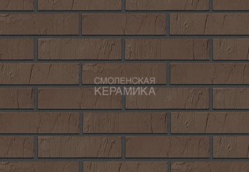 Кирпич облицовочный керамический ЖКЗ Темно-коричневый Скала 1НФ