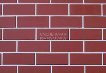 Кирпич облицовочный КЕРМА 1,4НФ, Бордо гладкий