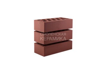 Кирпич облицовочный КЕРМА 1НФ, Бордо гладкий
