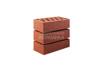 Кирпич облицовочный КЕРМА 1НФ, Красный рустик