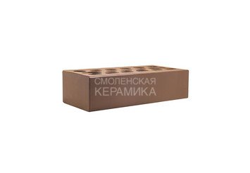 Кирпич облицовочный КЕРМА 1НФ, Терракот гладкий, утолщенная стенка