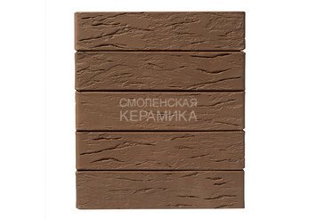 Кирпич облицовочный СТАРЫЙ ОСКОЛ Коричневый рустик 1НФ