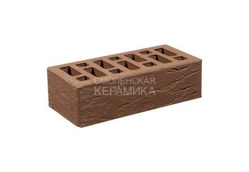 Кирпич облицовочный СТАРЫЙ ОСКОЛ Коричневый рустик 1НФ