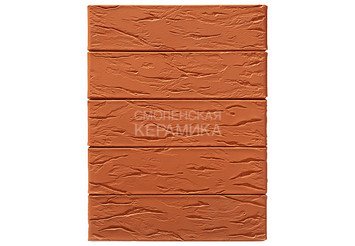 Кирпич облицовочный СТАРЫЙ ОСКОЛ Красный рустик 0,7НФ
