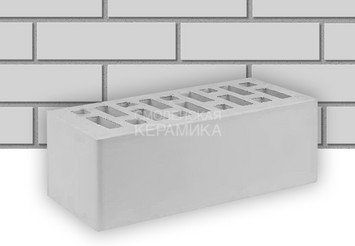 Кирпич облицовочный СТАРЫЙ ОСКОЛ Серый гладкий 1,4НФ