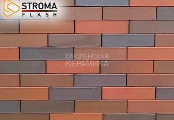 Кирпич облицовочный СТРОМА, 1,4НФ Flash Bordo гладкий