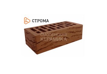 Кирпич облицовочный СТРОМА, 1,4НФ Коричневый кора дуба