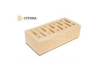 Кирпич облицовочный СТРОМА, 1НФ Слоновая кость бархат
