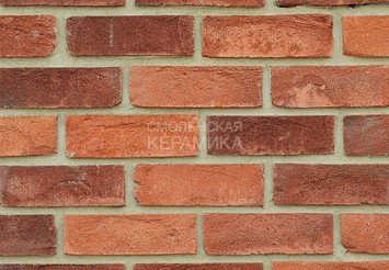 Кирпич облицовочный ТЕЛЛУРА БАВАРСКАЯ КЛАДКА 1, ручная формовка, М125, 210x100x65 мм