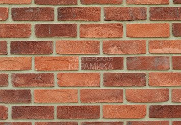 Кирпич облицовочный ТЕЛЛУРА БАВАРСКАЯ КЛАДКА 1, ручная формовка, М125, 210x100x65 мм
