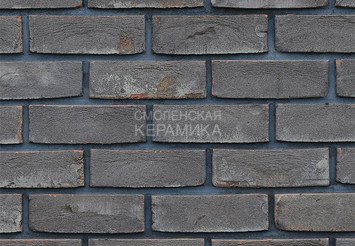 Кирпич облицовочный ТЕЛЛУРА МУССОН НА ТЕМНОМ, ручная формовка, М125, 210x100x65 мм