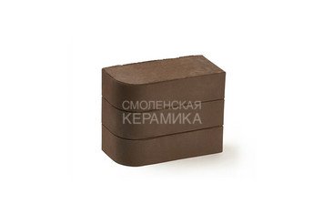 Кирпич печной полнотелый радиусный КС-Керамик "Тёмный шоколад" R60
