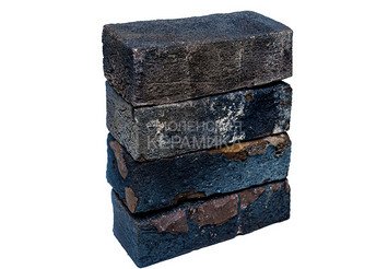 Кирпич ручной формовки Ост Клинкер реставрационный OBERON BLACK VGV, 210х100х65