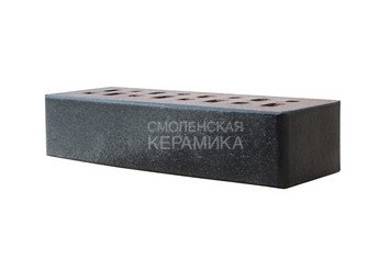 Клинкер фасадный ЛСР «Берген» черно-серебристый гладкий