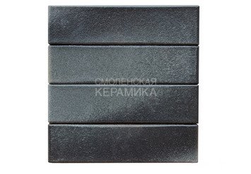 Клинкер фасадный ЛСР «Берген» черно-серебристый гладкий
