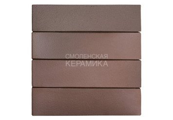 Клинкер фасадный ЛСР «Брюгге» темно-терракотовый флэш гладкий