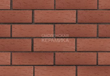 Клинкер фасадный ЛСР «Эдинбург» темно-красный береста
