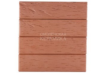 Клинкер фасадный ЛСР «Эдинбург» темно-красный береста