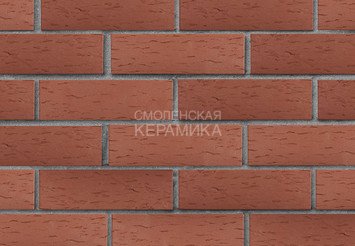 Клинкер фасадный ЛСР «Эдинбург» темно-красный береста