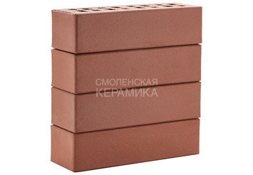 Клинкер фасадный ЛСР «Эдинбург» темно-красный гладкий