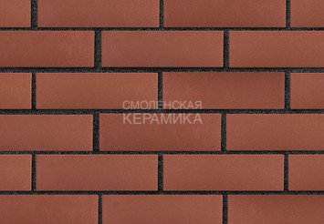 Клинкер фасадный ЛСР «Эдинбург» темно-красный гладкий