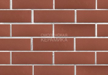 Клинкер фасадный ЛСР «Эдинбург» темно-красный гладкий