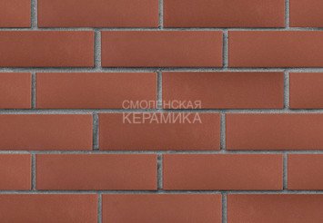 Клинкер фасадный ЛСР «Эдинбург» темно-красный гладкий